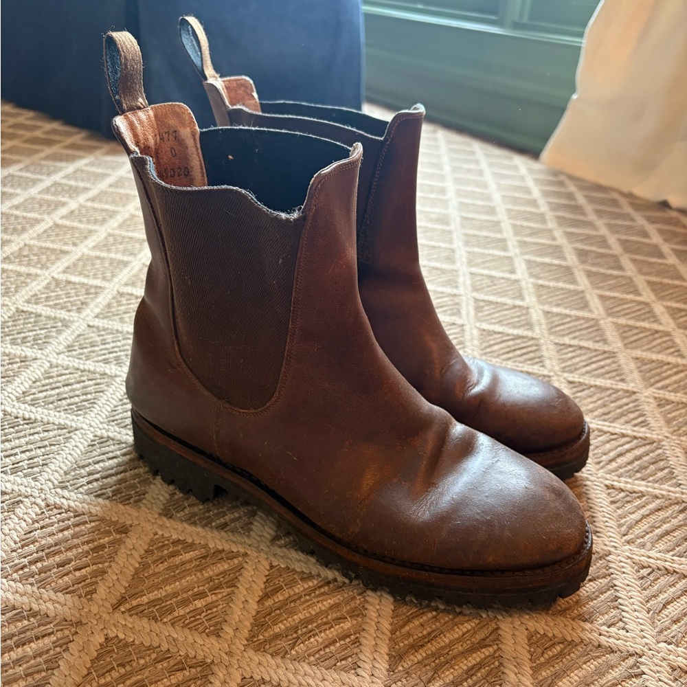 Classic Brown Leather Chelsea Boots
